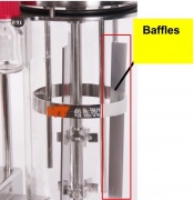 Baffles - zarážky v kultivační nádobě fermentoru