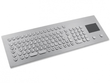 Nerezová klávesnice GETT s touchpadem vhodná pro průmyslové provozy k vestavbě